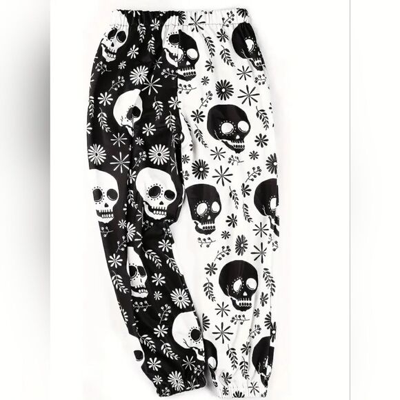 Women's skull Print jogger sz Large - Picture 2 of 6
